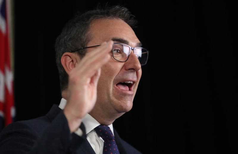 SA Premier Steven Marshall speaks to the media during a press conference in Adelaide, Wednesday, May 20, 2020