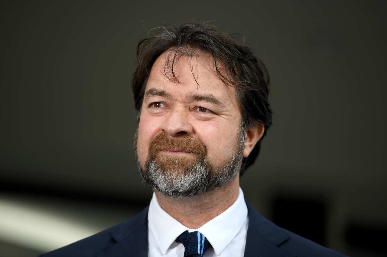 Waverley College deputy principal Patrick Brennan addresses media outside the school.