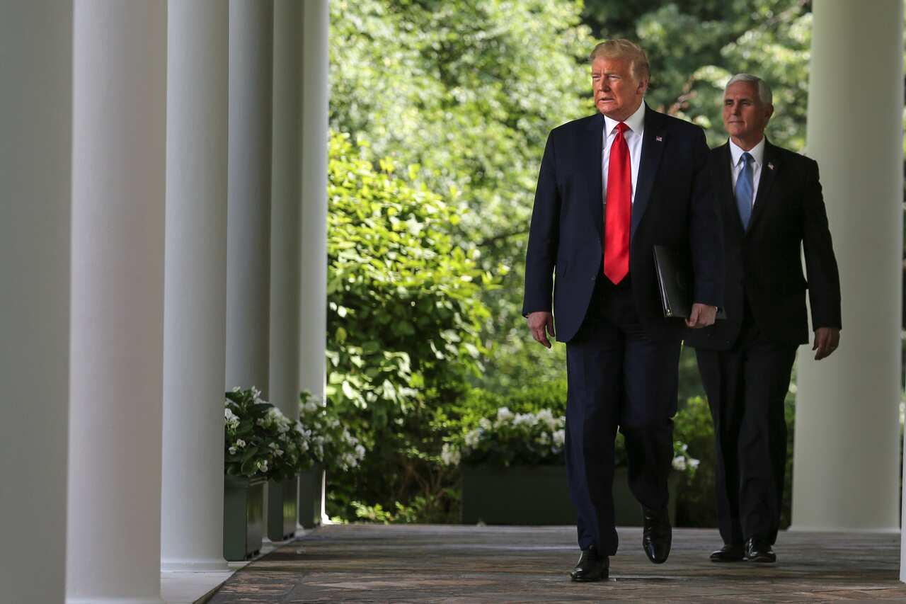 Donald Trump and Vice President Mike Pence at the White House. 