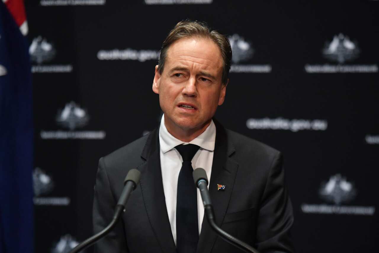 Minister for Health Greg Hunt at a press conference at Parliament House in Canberra, Thursday, May 28, 2020. (AAP Image/Mick Tsikas) NO ARCHIVING