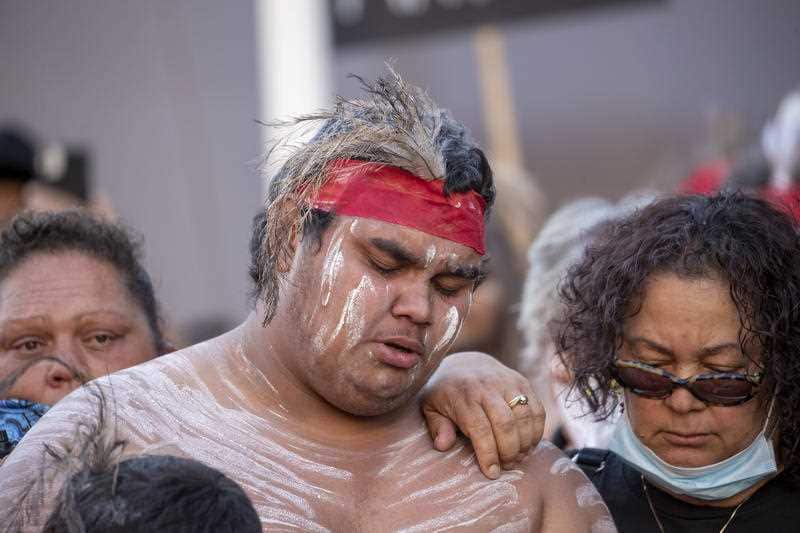 Hundreds of people participated in the Brisbane rally