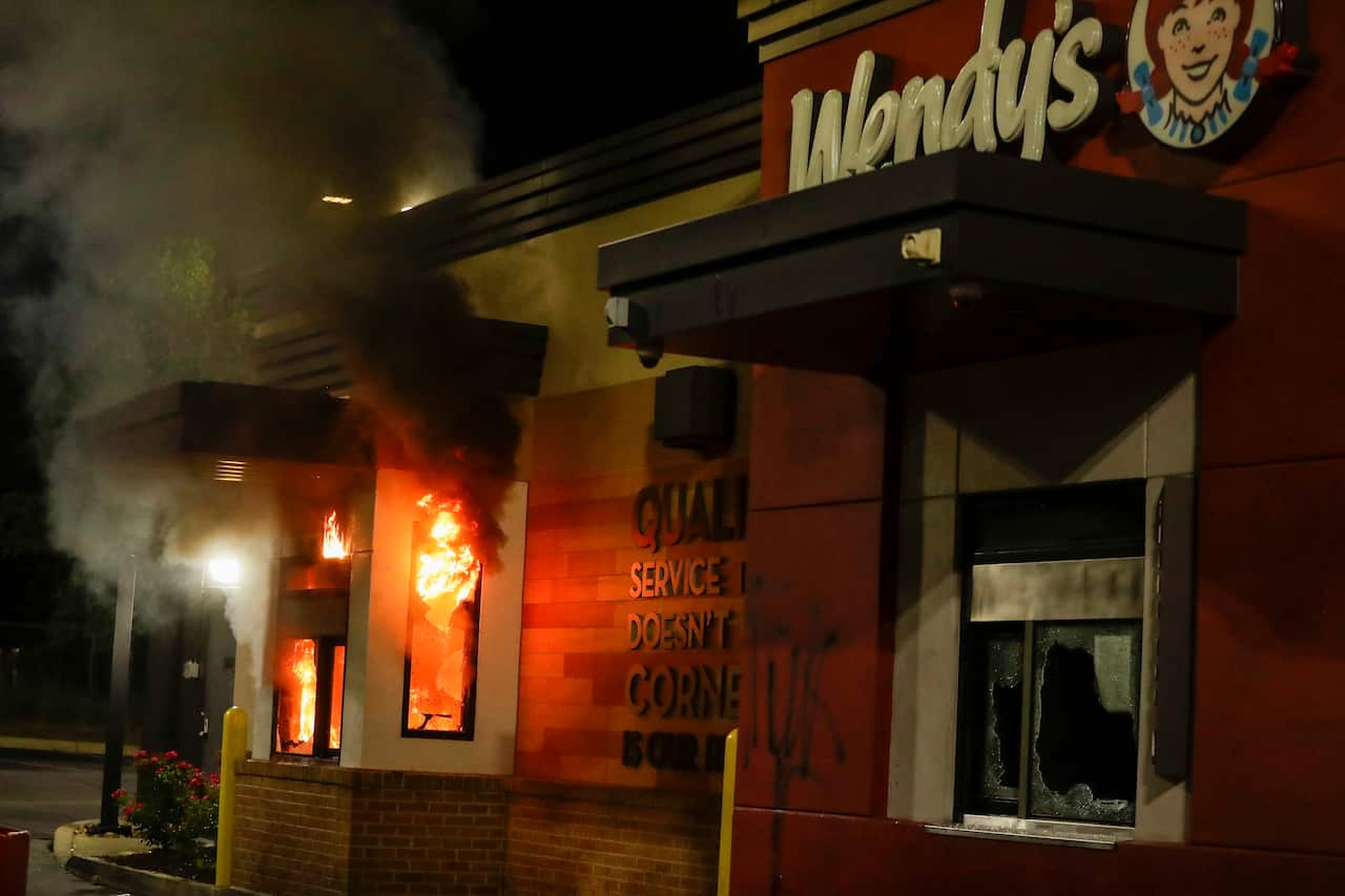 The Wendy's restaurant near where Rayshard Brooks was shot and killed by police.