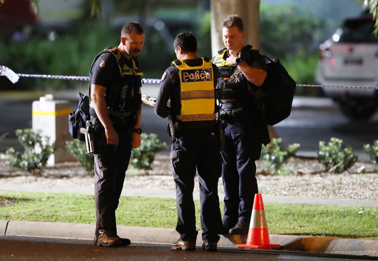 Police on the scene.