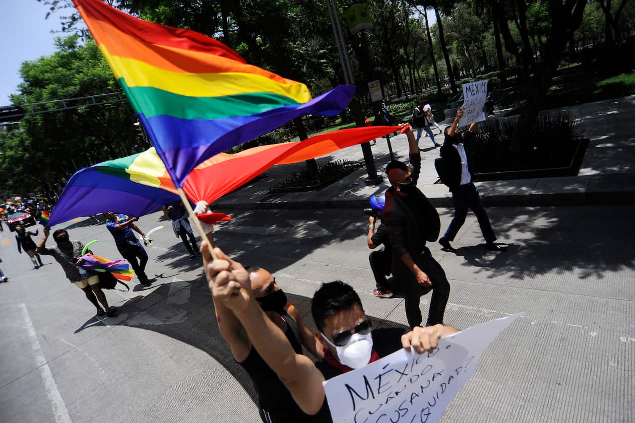 An LGBTQ+ pride parade last month in Mexico City.