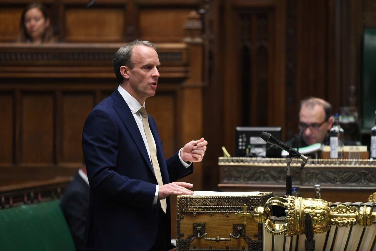 UK Foreign Secretary Dominic Raab 