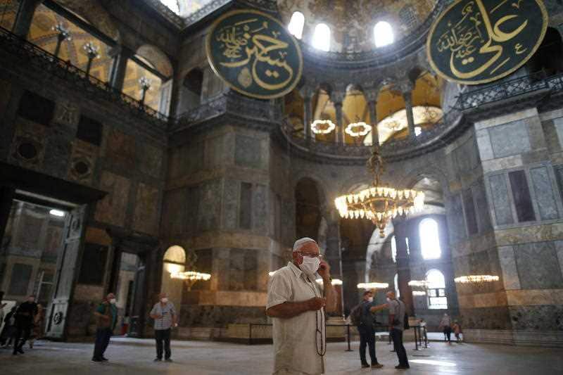 The Hagia Sophia in Istanbul, Turkey, 10 July 2020