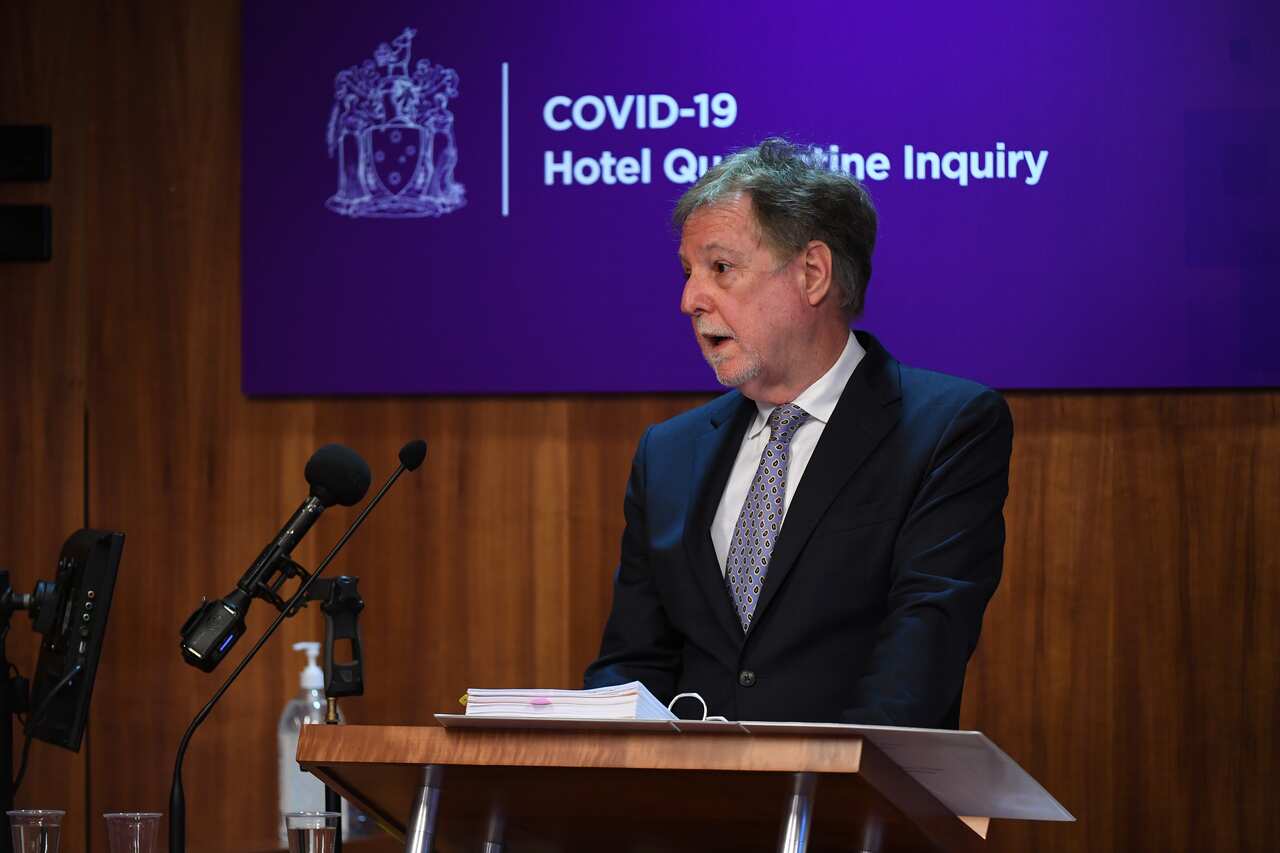 Senior Counsel Assisting the Inquiry, Tony Neal QC during COVID-19 Hotel Quarantine Inquiry in Melbourne.                 