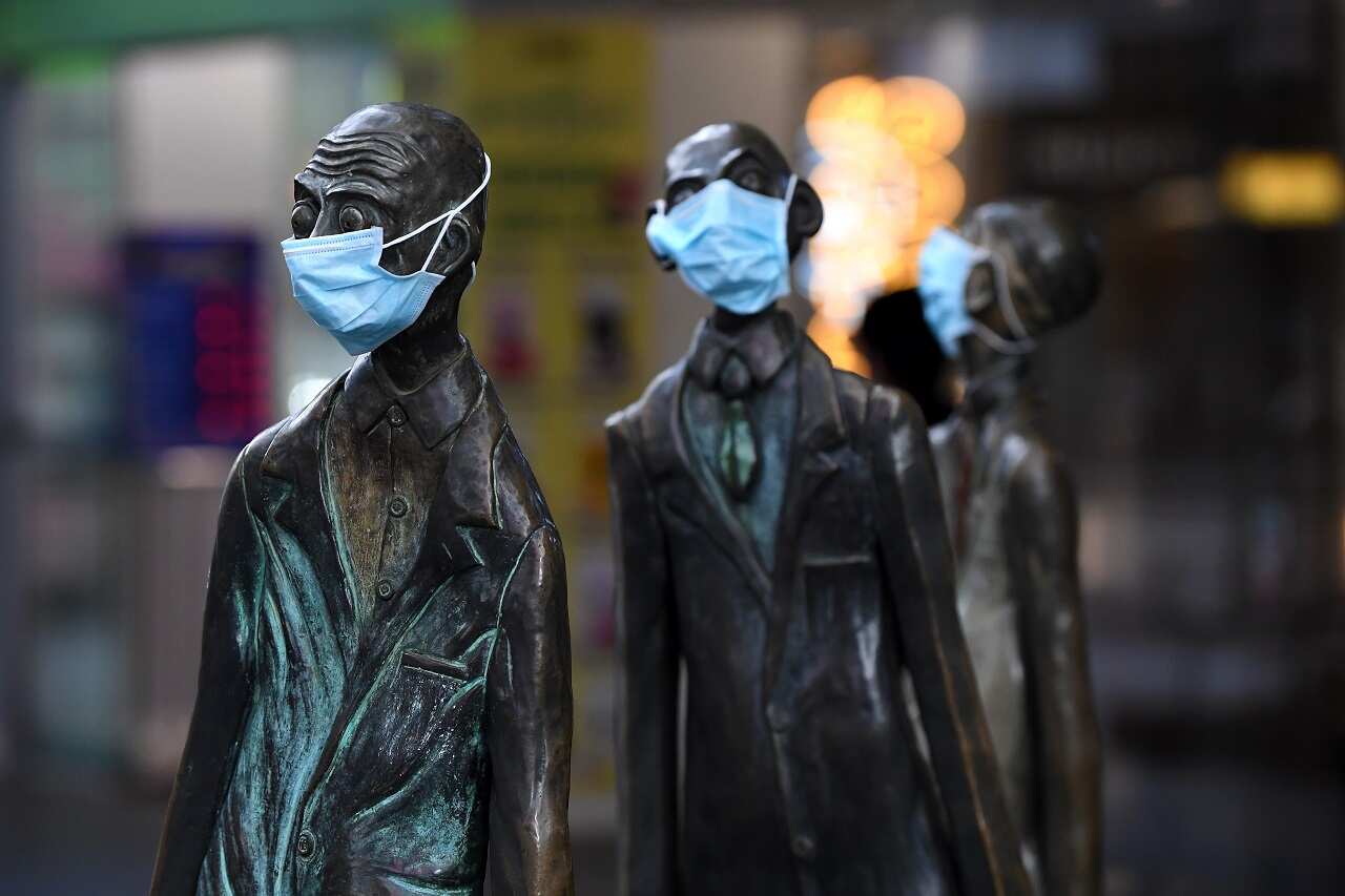 Statues in Melbourne this week.
