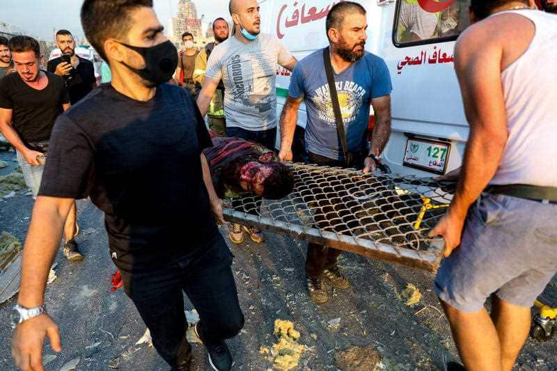 Rescue services after the blast