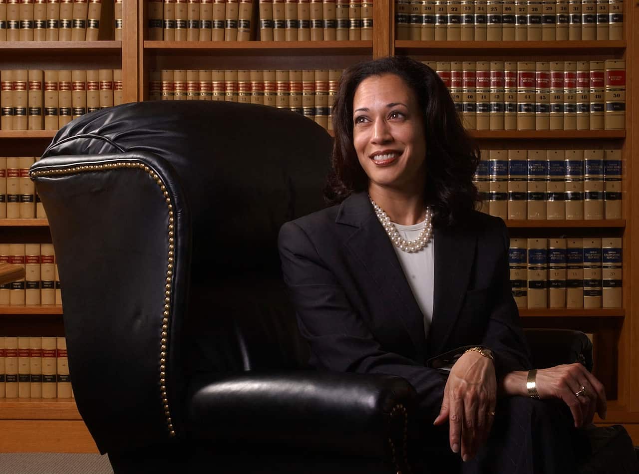Kamala Harris as San Francisco District Attorney in 2004.