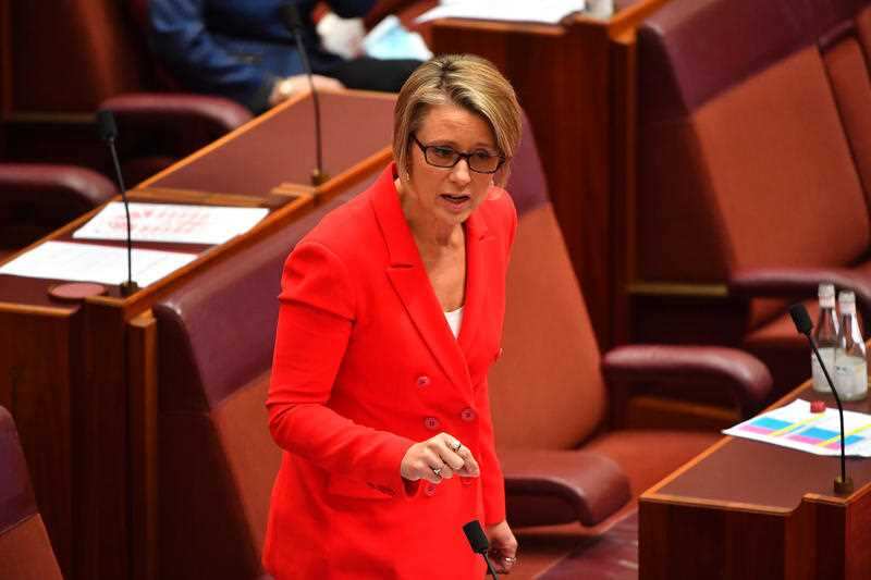 Shadow Minister for Home Affairs Kristina Keneally during Question Time in the Senate chamber. 