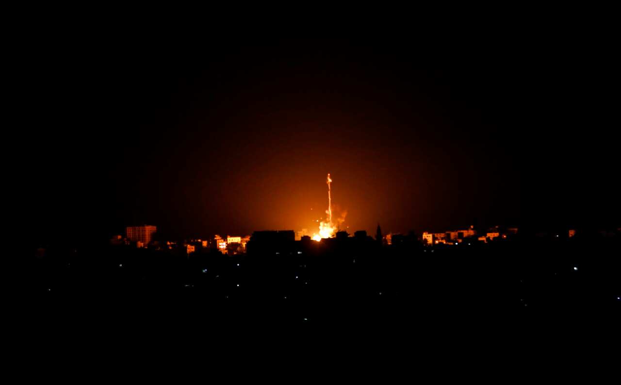 airstrikes over the Gaza Strip in August.