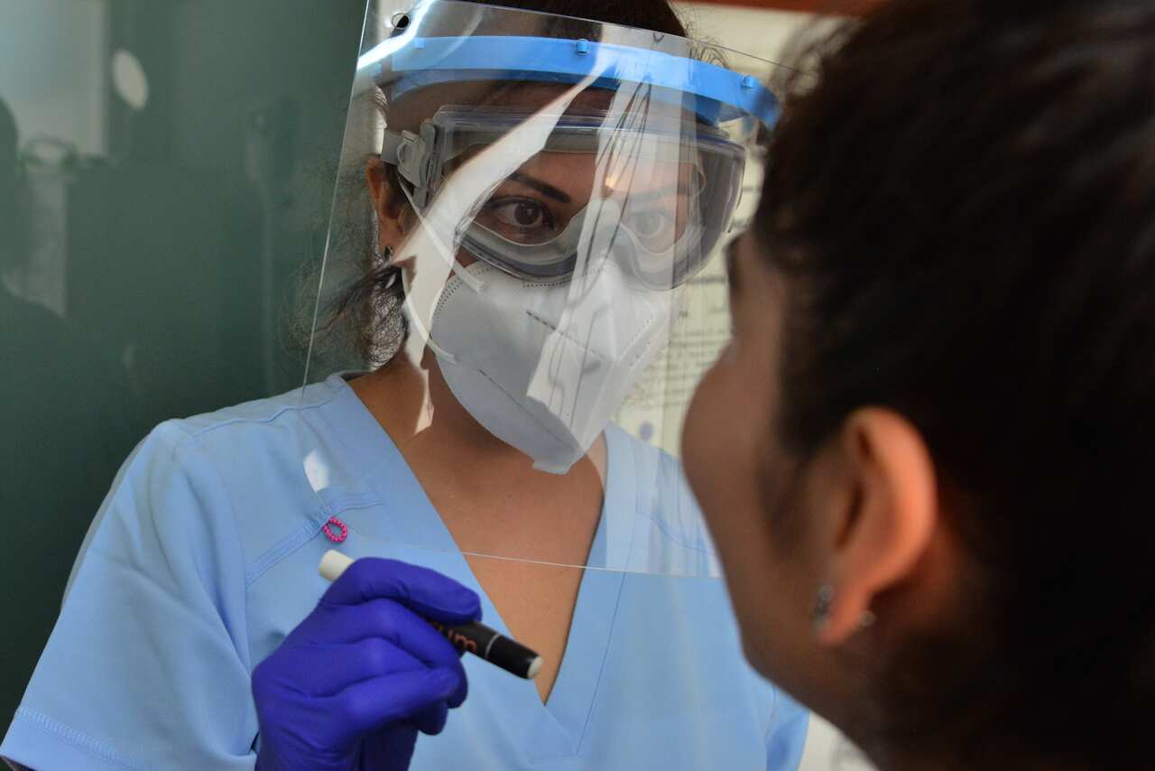 A nurse wearing PPE equipment in Mexico City, Mexico, September 2020.