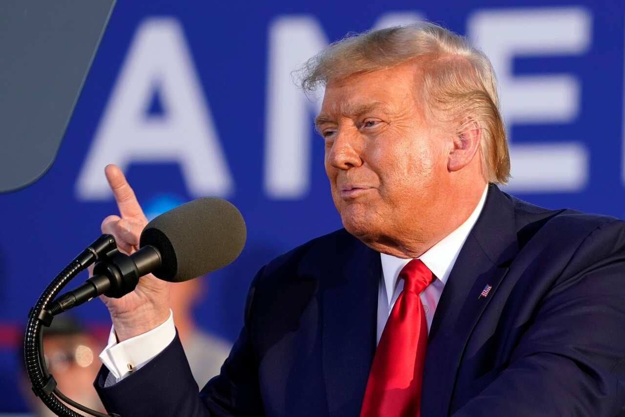 President Donald Trump speaks during a campaign rally on 21 September, 2020, in Dayton, Ohio. 