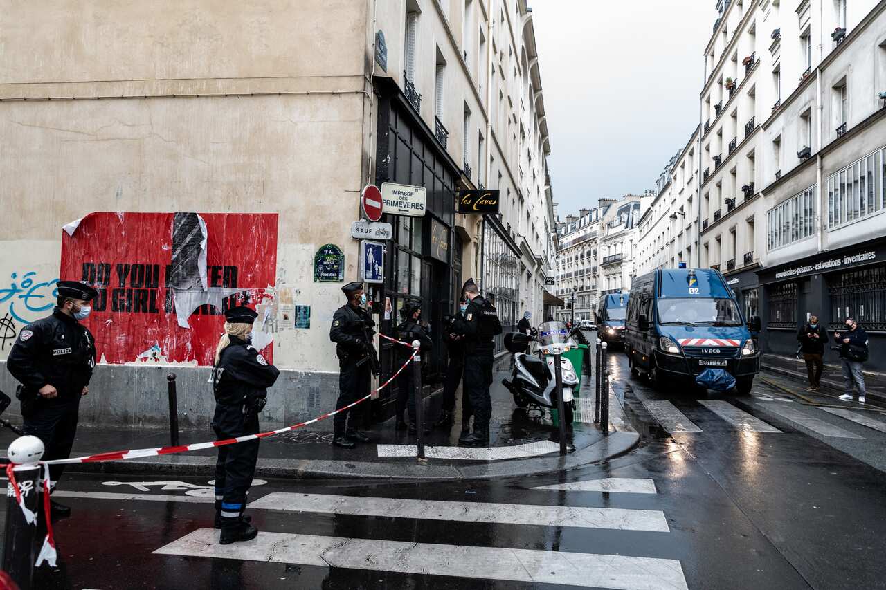 Policemen, firefighter and soldiers are deployed near Appert street, where the attack took place.