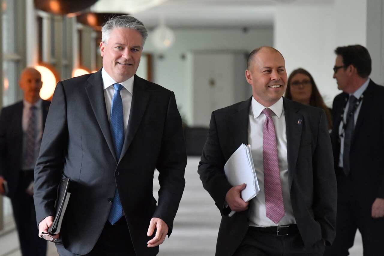 Mathias Cormann and Josh Frydenberg