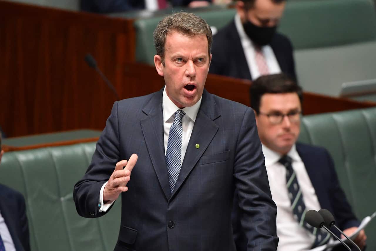Minister for Education Dan Tehan during Question Time in Parliament House.