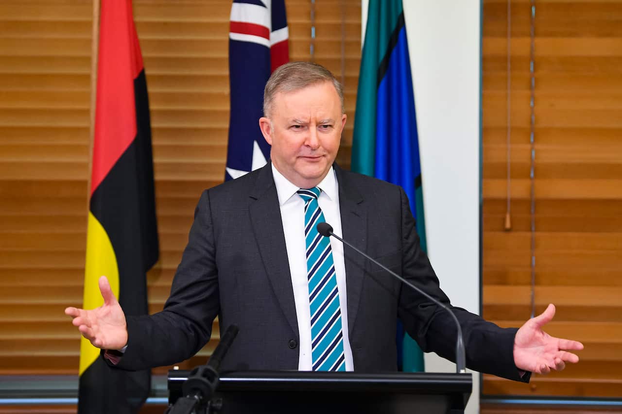 Opposition Leader Anthony Albanese ahead of his budget reply speech.