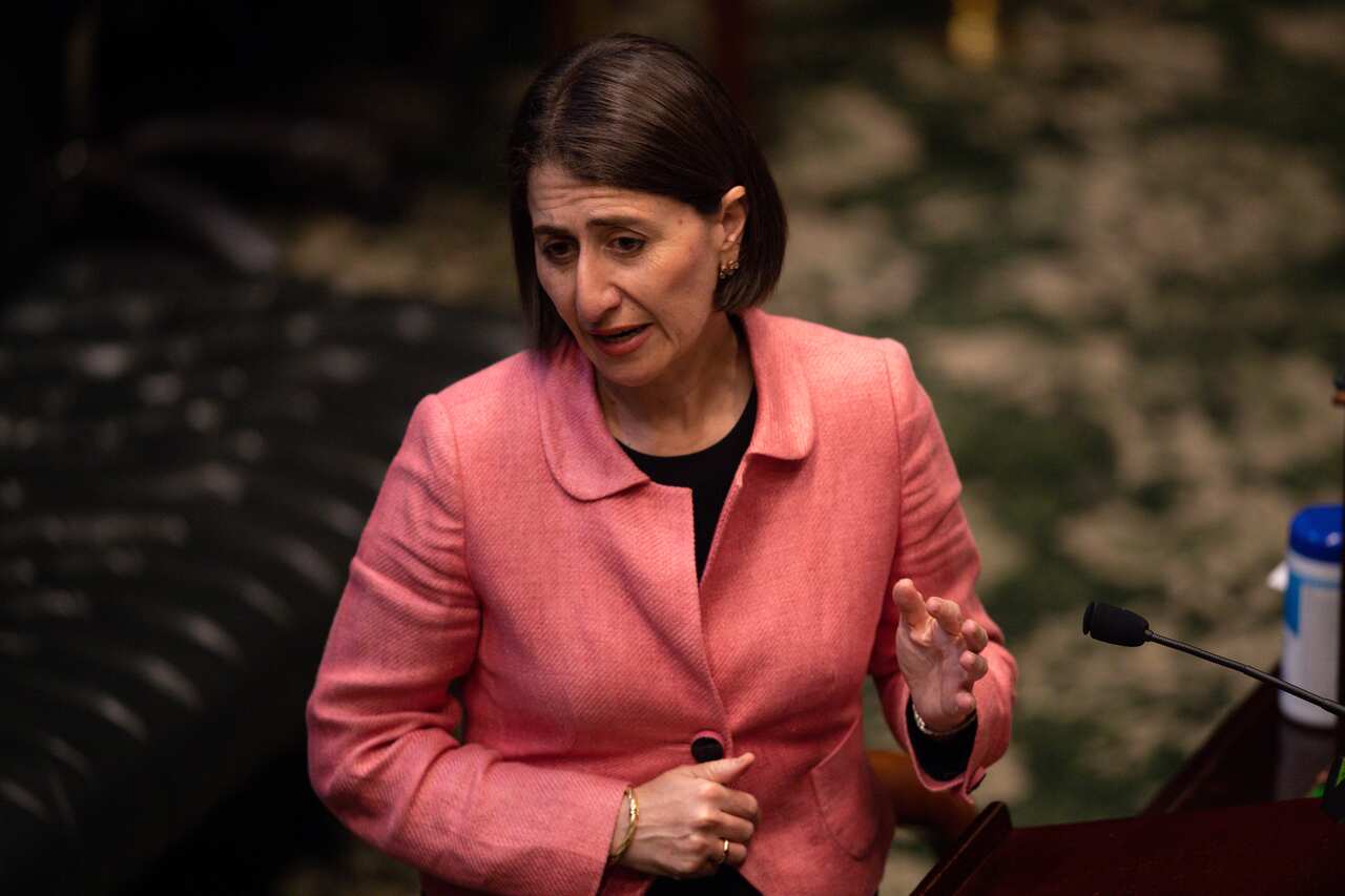 NSW Premier Gladys Berejiklian speaks during Question Time in the Legislative Assembly at New South Wales Parliament House in Sydney, Tuesday, October 13, 2020. (AAP Image/Dan Himbrechts) NO ARCHIVING