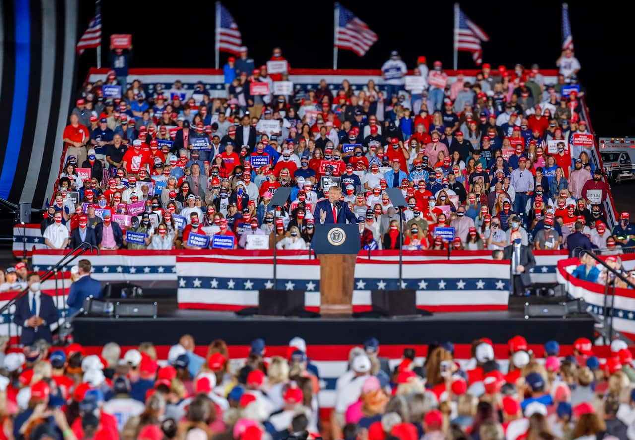 Mr Trump faces Democratic Party nominee and former Vice President Joe Biden in the 3 November election. 