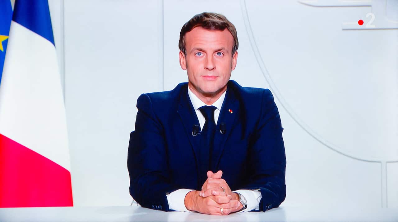 Emmanuel Macron announces a second national lockdown in a televised address on 28 October.