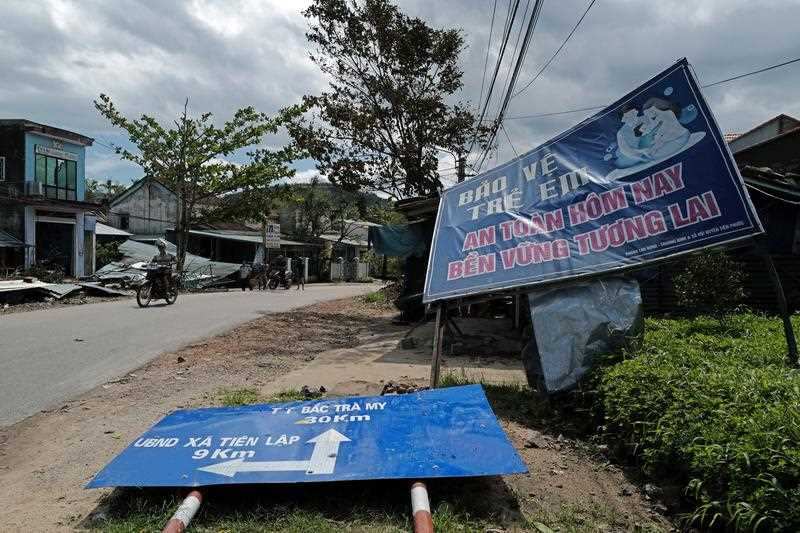 The typhoon brought widespread destruction to central Vietnam.