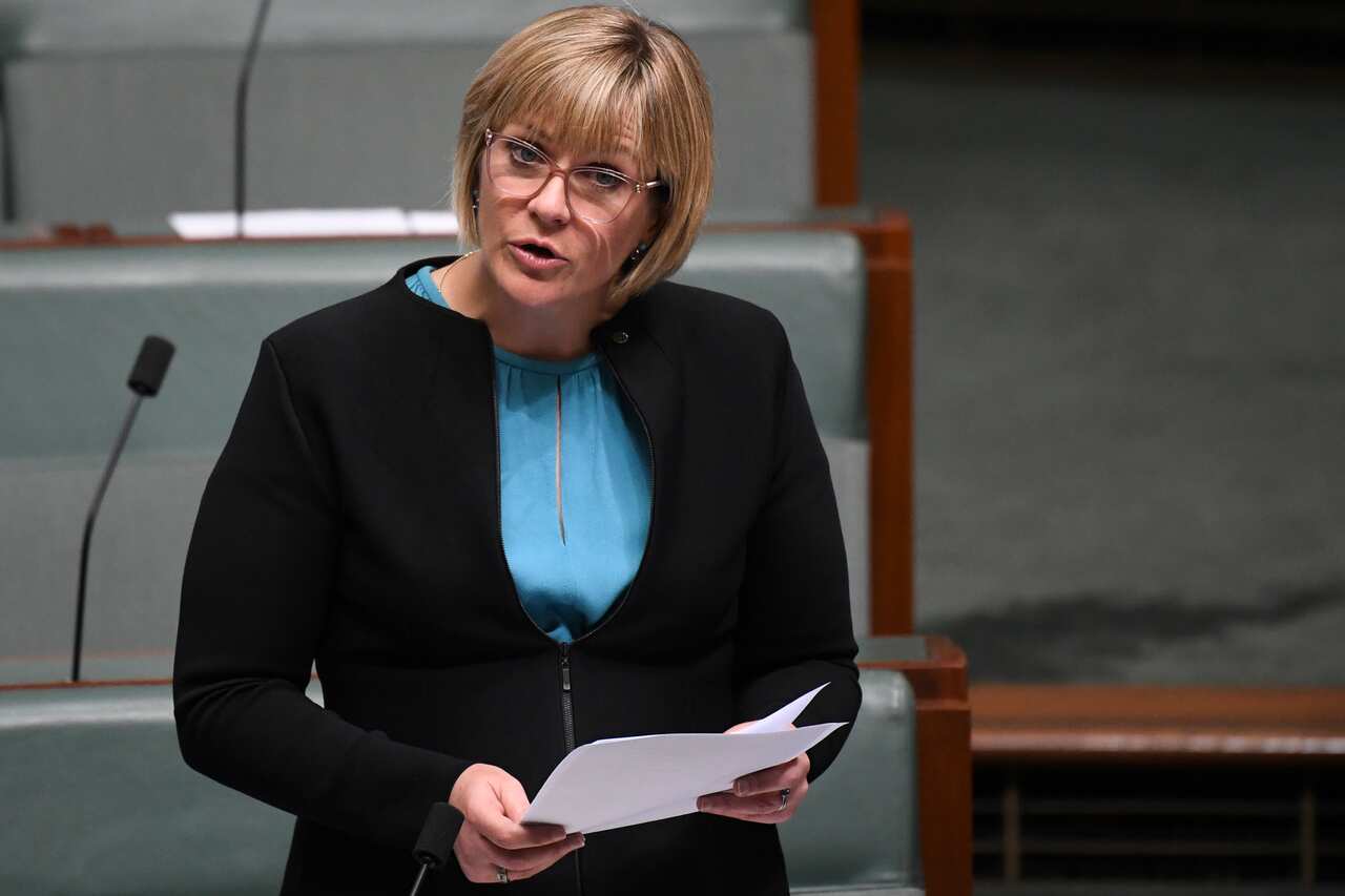 Independent MP Zali Steggall speaks in the House of Representatives at Parliament House in Canberra.