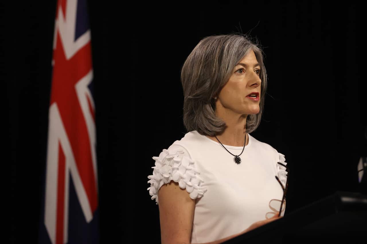 South Australian Chief Public Health Officer Nicola Spurrier speaks at a COVID-19 Daily update in Adelaide on 17 November. 