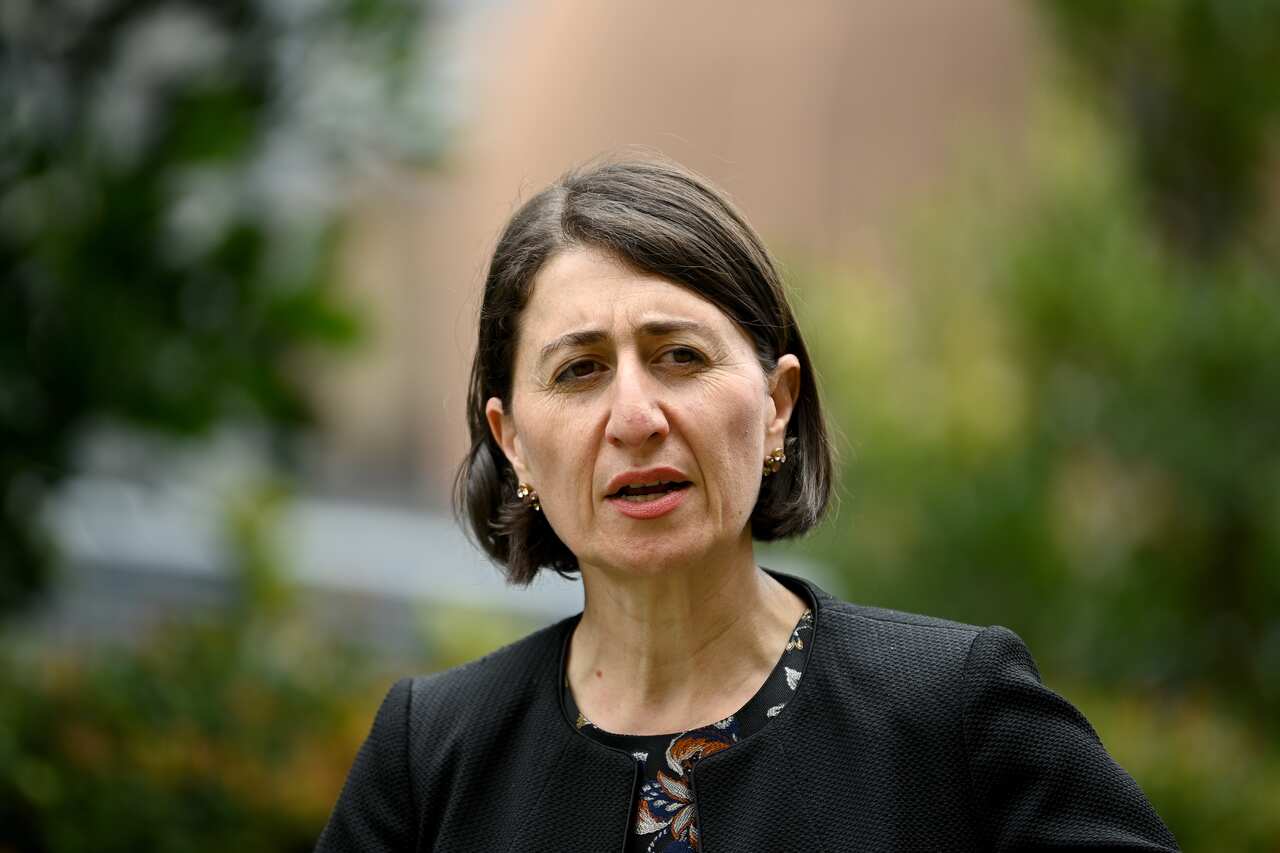 NSW Premier Gladys Berejiklian addresses media during a COVID-19 update in Sydney.