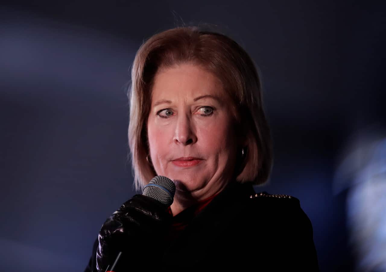 Attorney Sidney Powell, a member of President Donald Trump's legal team, speaks during a rally.