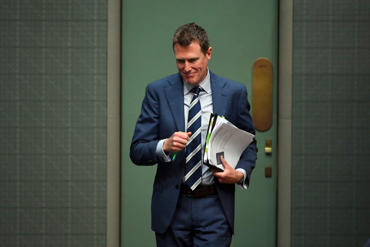 Attorney-General Christian Porter during Question Time in the House of Representatives at Parliament House in Canberra.