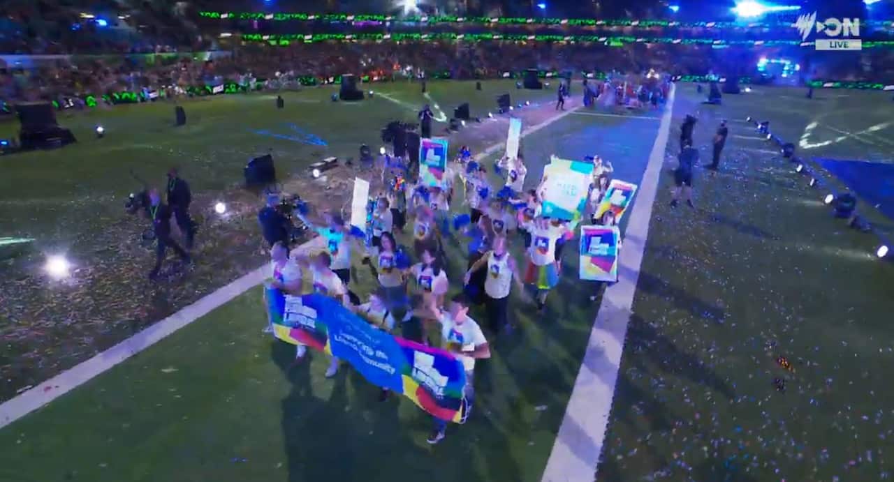 The Liberal Party has joined the Mardi Gras march. 