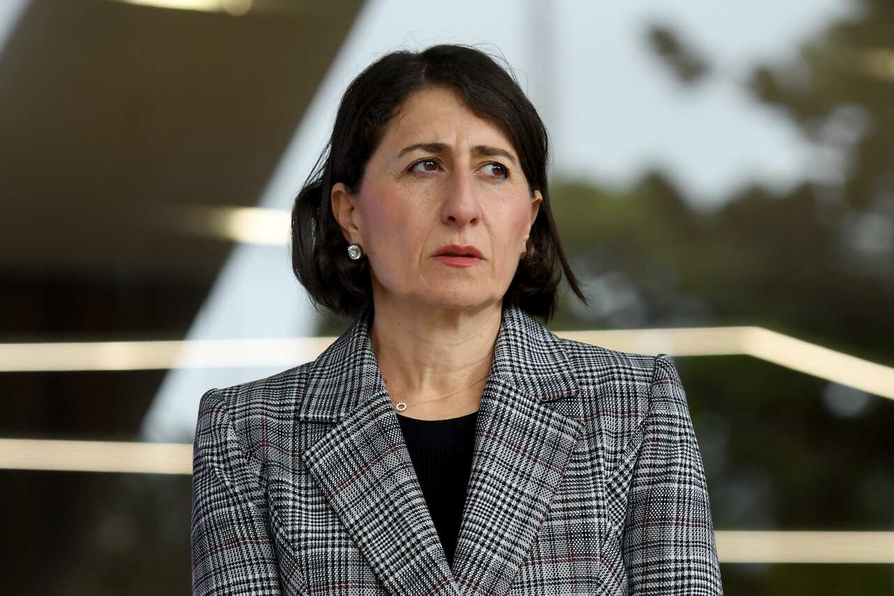 NSW Premier Gladys Berejiklian looks on during a COVID-19 update press conference in Sydney, Saturday, January 2, 2021. (AAP Image/Dan Himbrechts) NO ARCHIVING