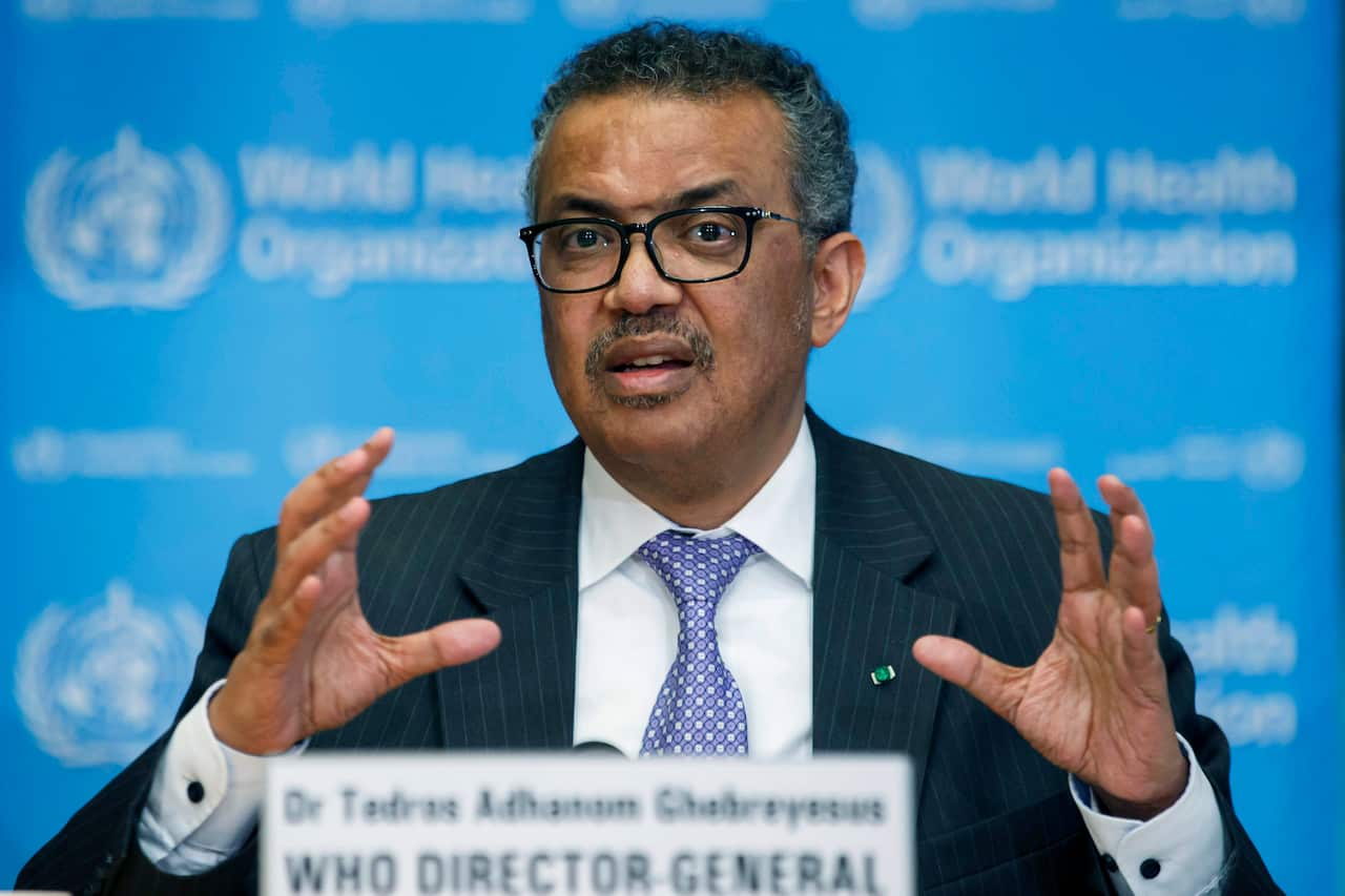 Director General of the World Health Organization Tedros Adhanom Ghebreyesus.