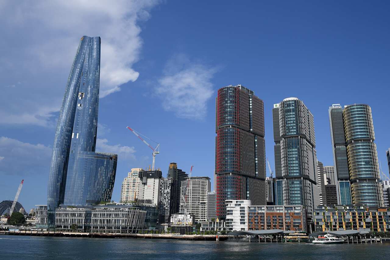 A general view of the Crown development at Barangaroo in Sydney on 14 January, 2021.