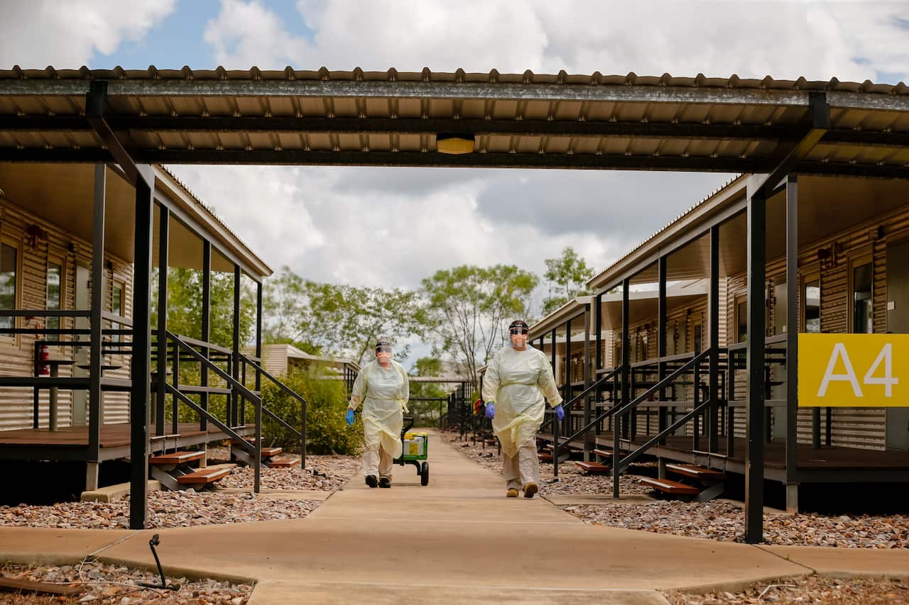 Repatriated Australians in the NT who've been in interstate hotel quarantine will now have to be re-tested for COVID-19 after they leave the facility.