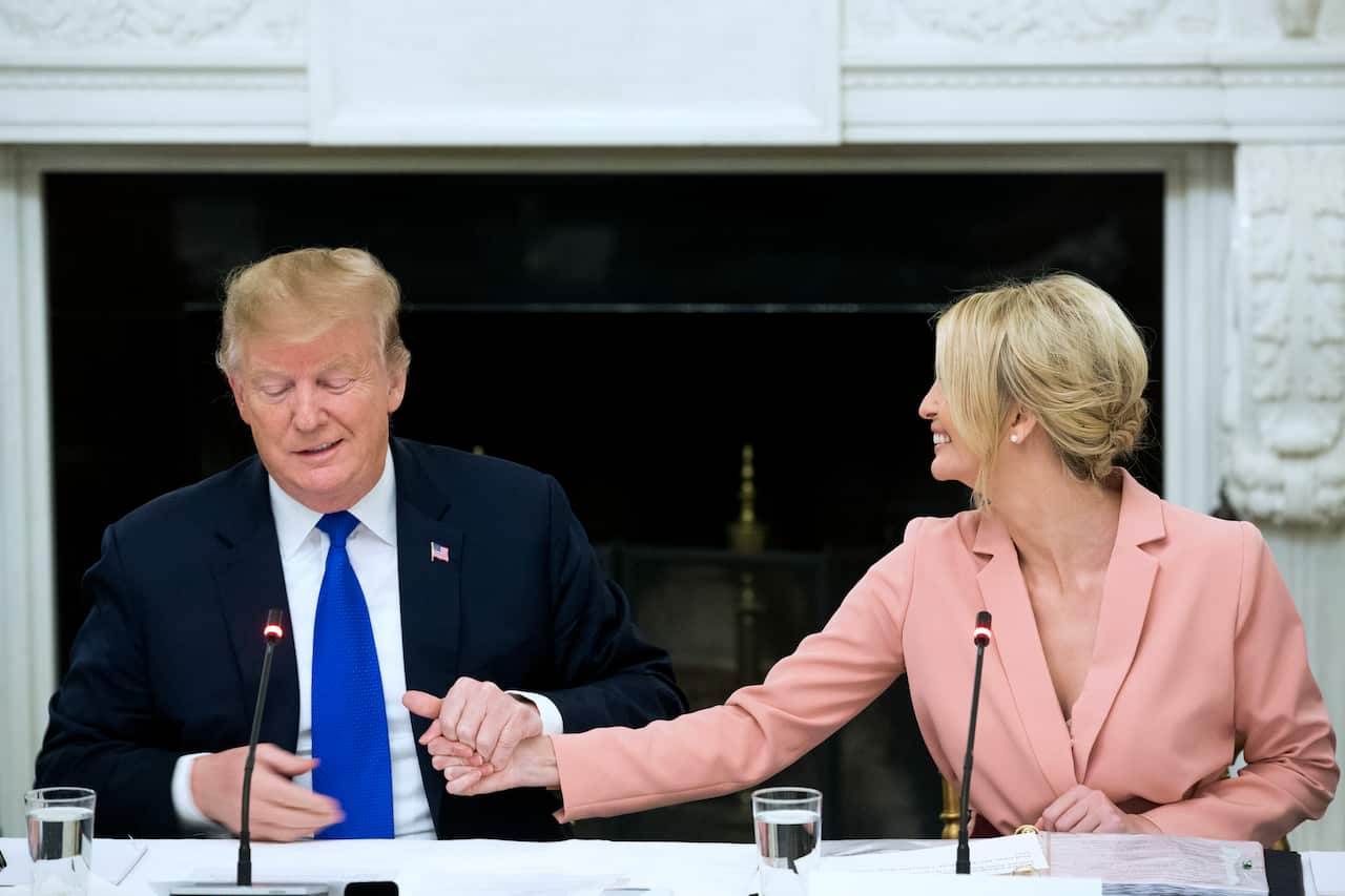 Donald J. Trump and his daughter Ivanka Trump 