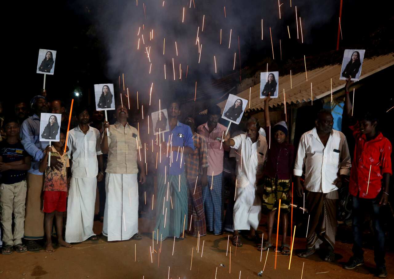 A village in India with ancestral links to Kamala Harris erupted into celebration during her inauguration.