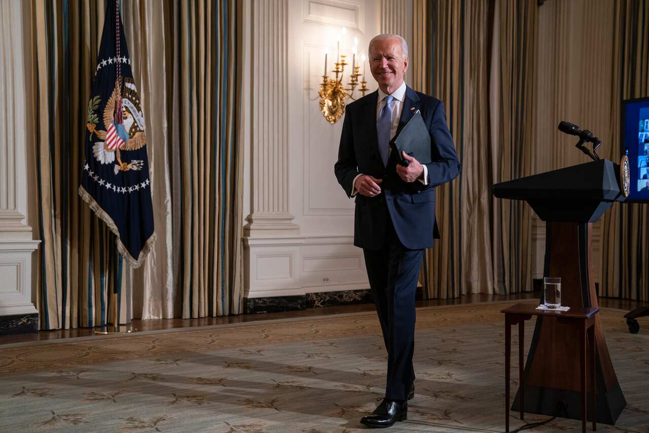 President Joe Biden in the Oval Office.