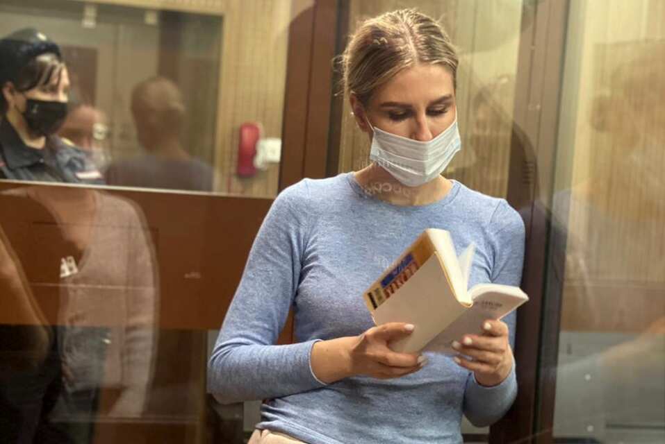 A lawyer at Alexei Navalny's Anti-Corruption Foundation, Russian opposition activist Lyubov Sobol attends a bail hearing at Moscow's Tverskoi District Court.