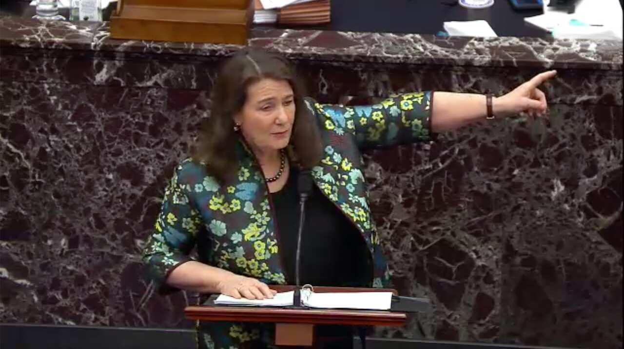 US Representative Diana DeGette (Democrat of Colorado) speaks during the second impeachment trial of former US President Donald Trump on 11 January 2021.