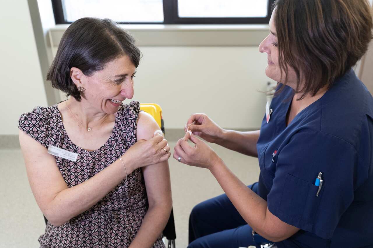 NSW Premier Gladys Berejiklian has received her first dose of the AstraZeneca vaccine.