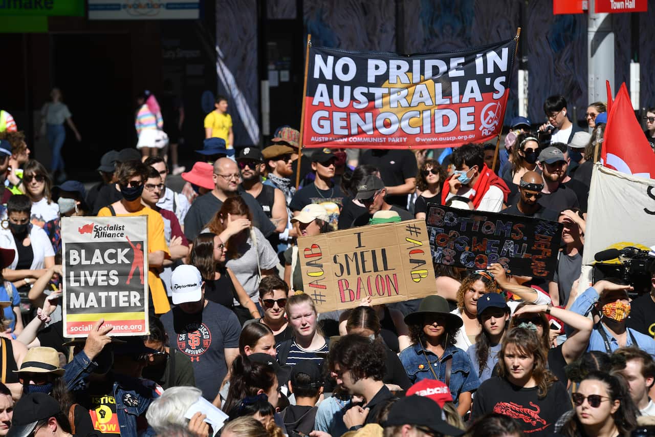 Protesters in Sydney
