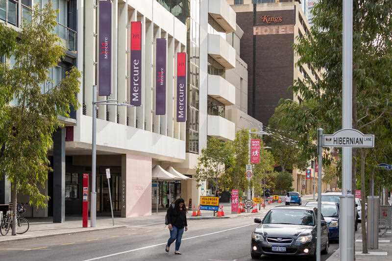 A general view of the Mercure Hotel Perth in Perth, Friday, 23 April, 2021.