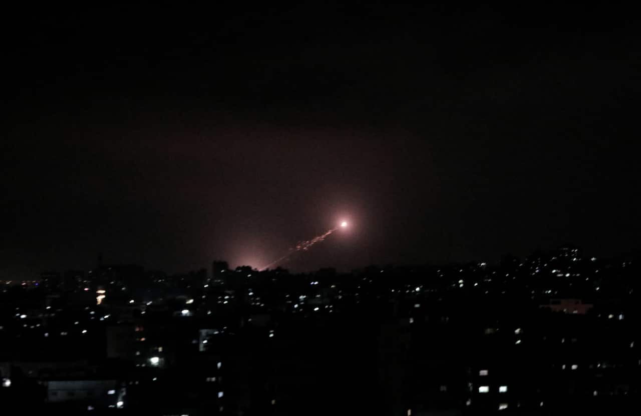 Rockets are launched from the Gaza Strip towards Israel.