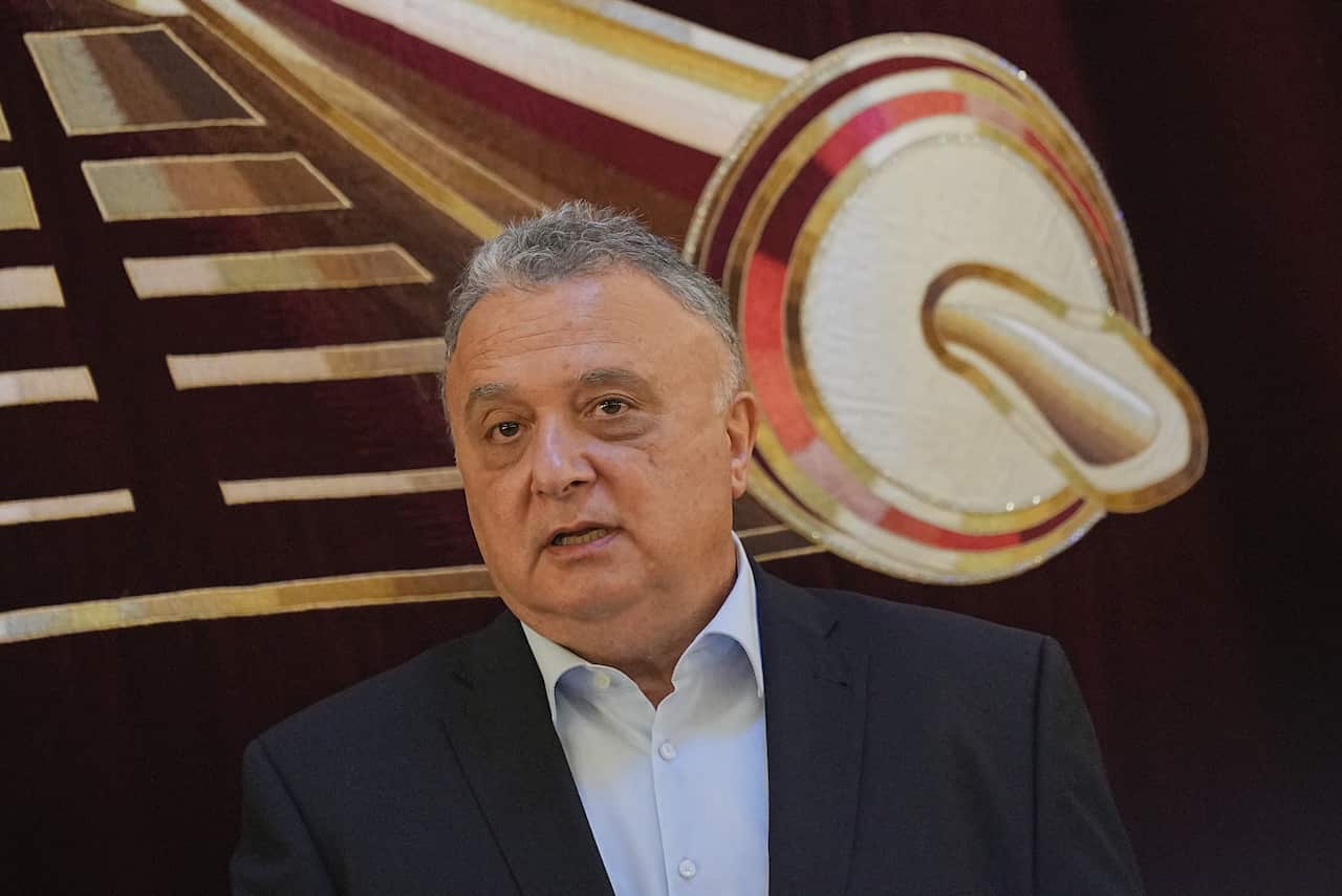 Jeremy Issacharoff, ambassador of the State of Israel to Germany, speaks at a prayer service in solidarity with Israel at the Berlin-Wilmersdorf synagogue
