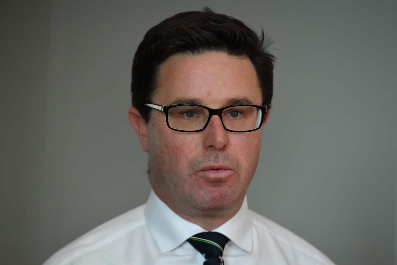 Minister for Agriculture David Littleproud at a press conference at Parliament House in Canberra.