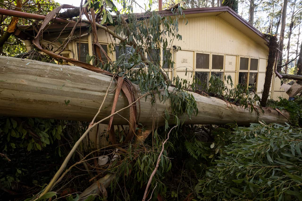 The damaged Mt Dandenong Preschool on Tuesday, 15 June, 2021.