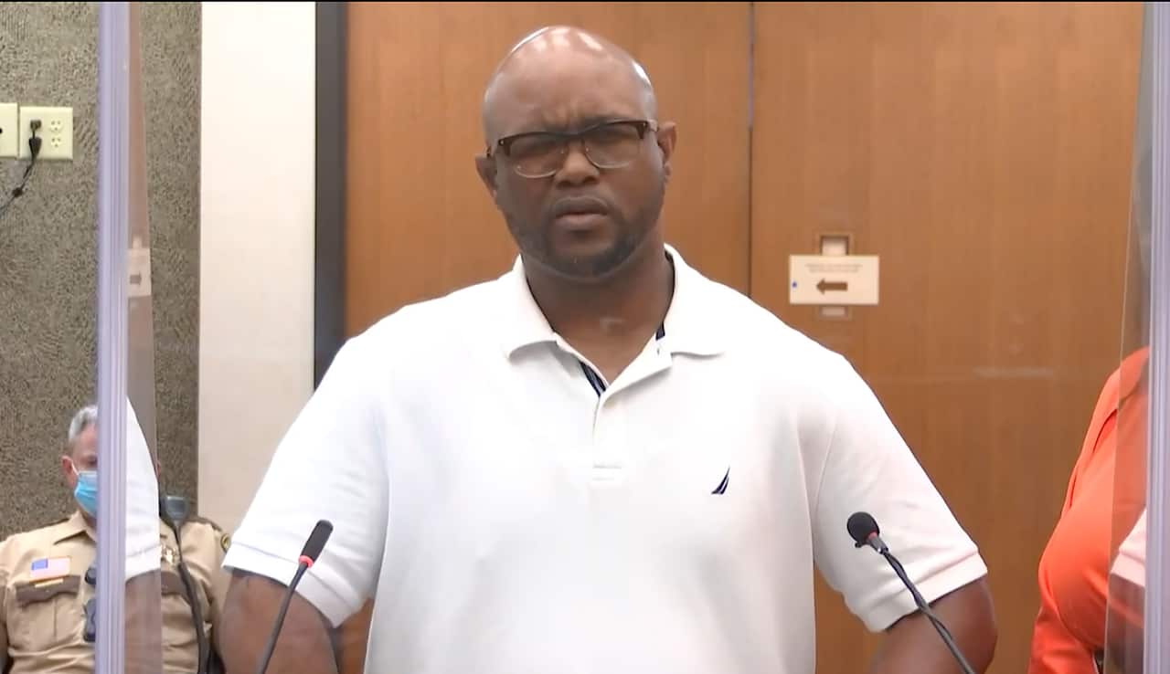George Floyd's brother Terrence struggled to fight back tears as he read a statement before the sentencing.