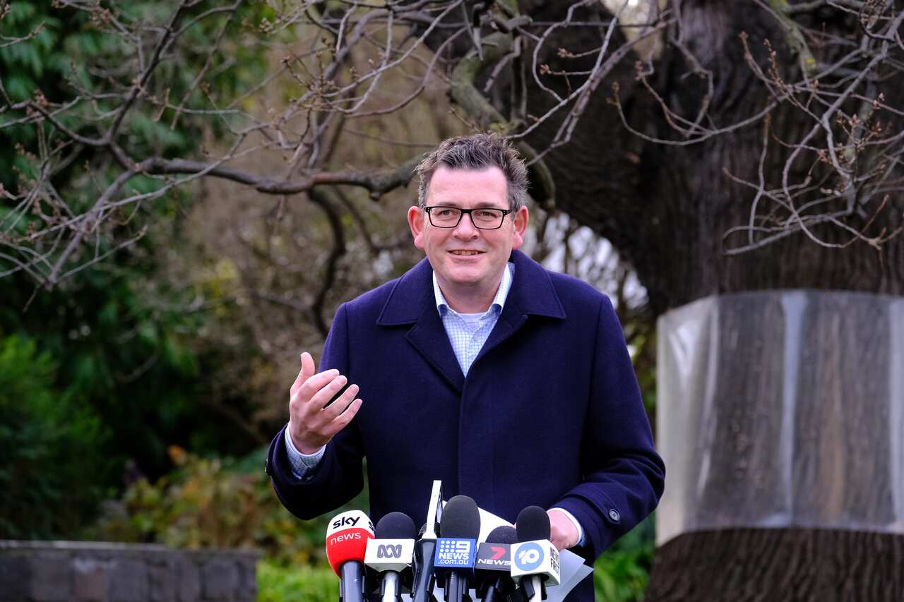 Victorian Premier Daniel Andrews speaks to the media during a press conference in Melbourne, Tuesday, July 27, 2021. 